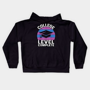 College Level Complete Video Game Gamer Men Graduation Kids Hoodie